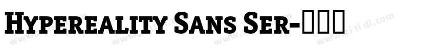 Hypereality Sans Ser字体转换